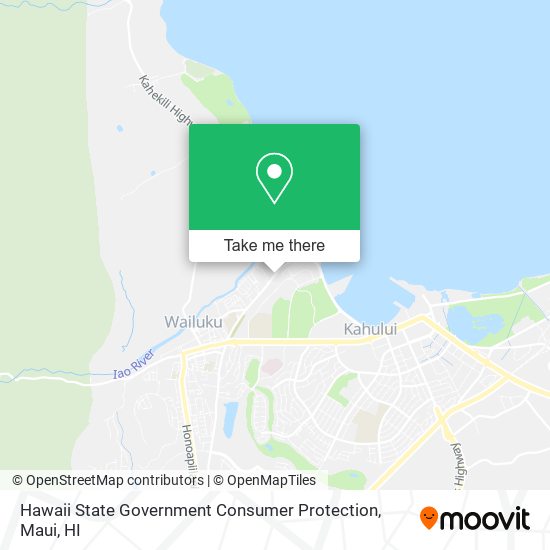 Mapa de Hawaii State Government Consumer Protection