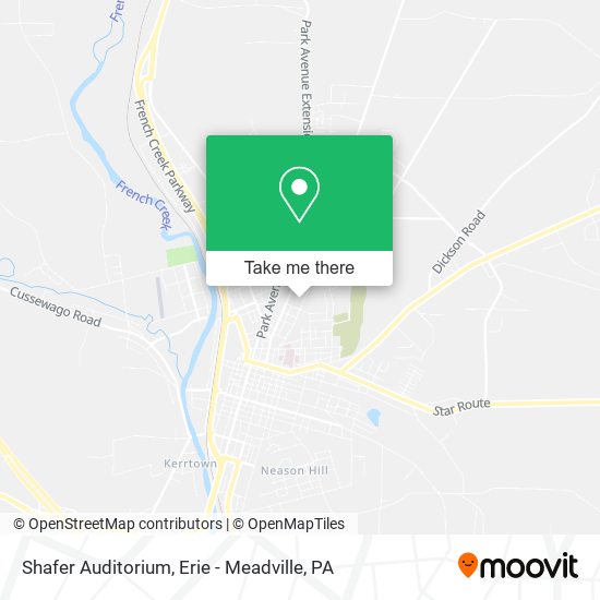 Shafer Auditorium map