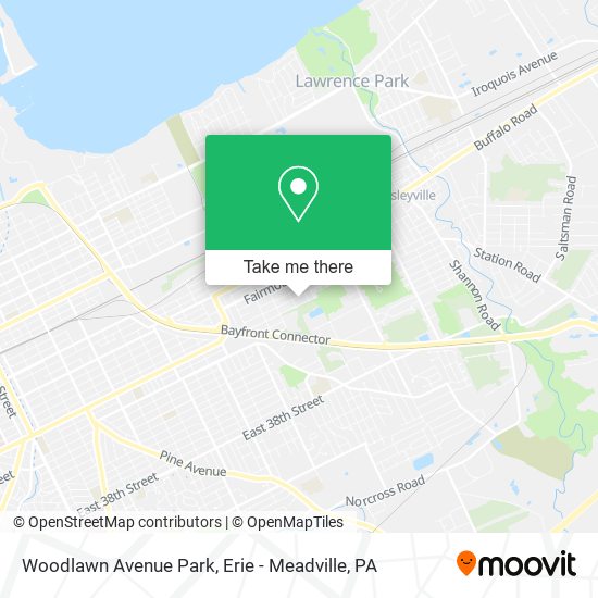 Mapa de Woodlawn Avenue Park