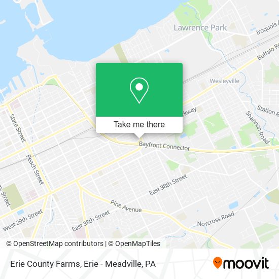 Erie County Farms map