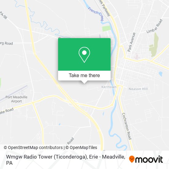 Wmgw Radio Tower (Ticonderoga) map