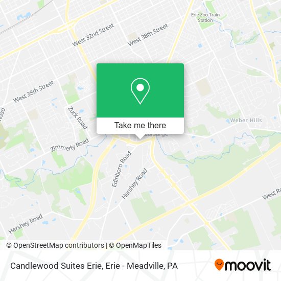 Candlewood Suites Erie map