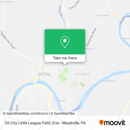 Oil City Little League Field map