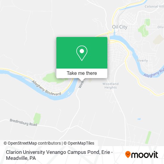 Mapa de Clarion University Venango Campus Pond