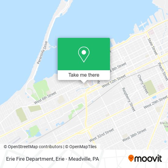 Erie Fire Department map
