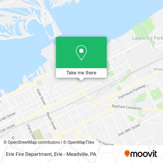 Erie Fire Department map