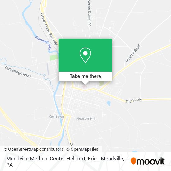Mapa de Meadville Medical Center Heliport