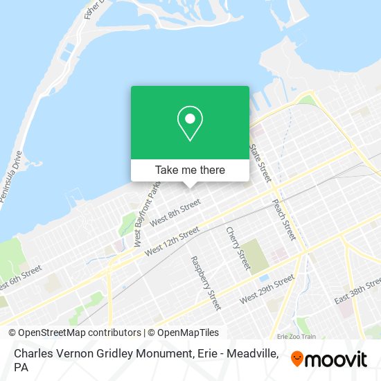 Charles Vernon Gridley Monument map
