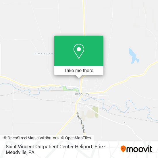 Saint Vincent Outpatient Center Heliport map