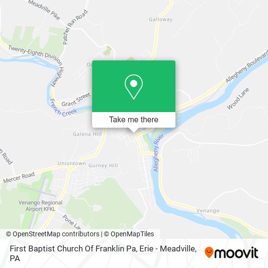 Mapa de First Baptist Church Of Franklin Pa