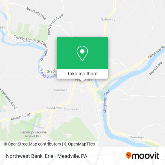 Northwest Bank map
