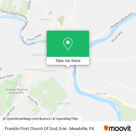 Franklin First Church Of God map