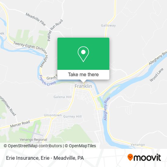 Mapa de Erie Insurance