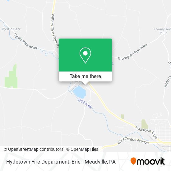 Hydetown Fire Department map