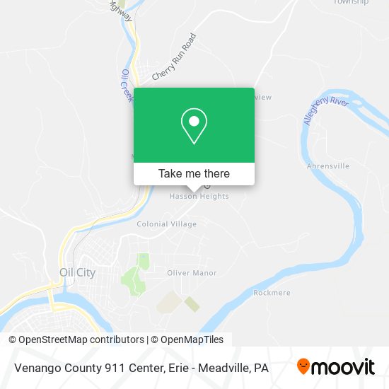 Venango County 911 Center map