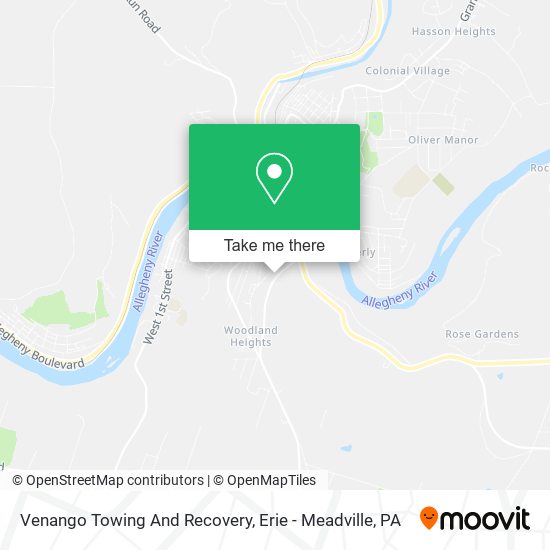 Mapa de Venango Towing And Recovery