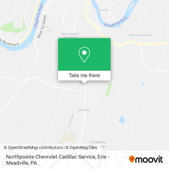 Northpointe Chevrolet Cadillac Service map