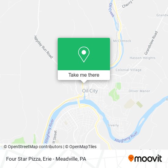 Four Star Pizza map