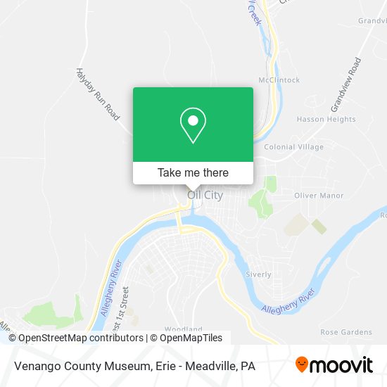 Venango County Museum map