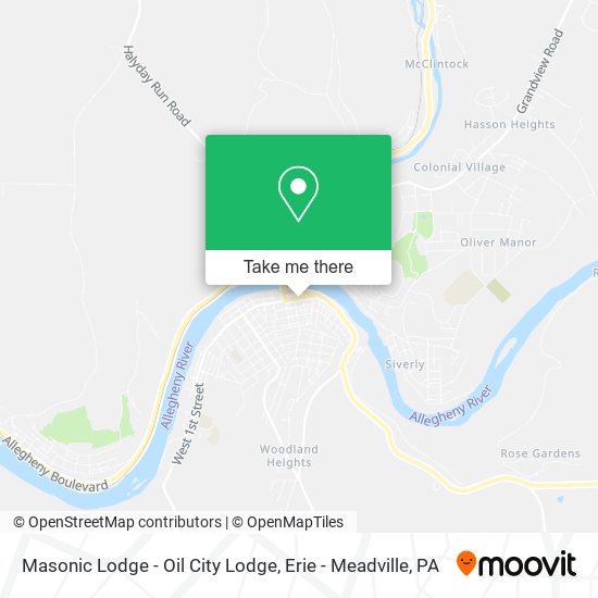 Masonic Lodge - Oil City Lodge map