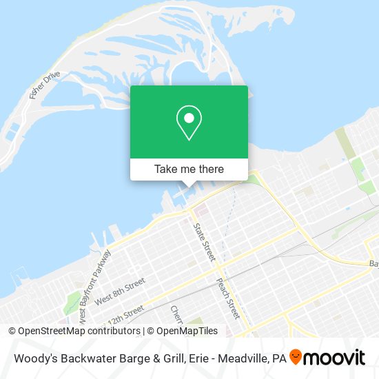 Woody's Backwater Barge & Grill map