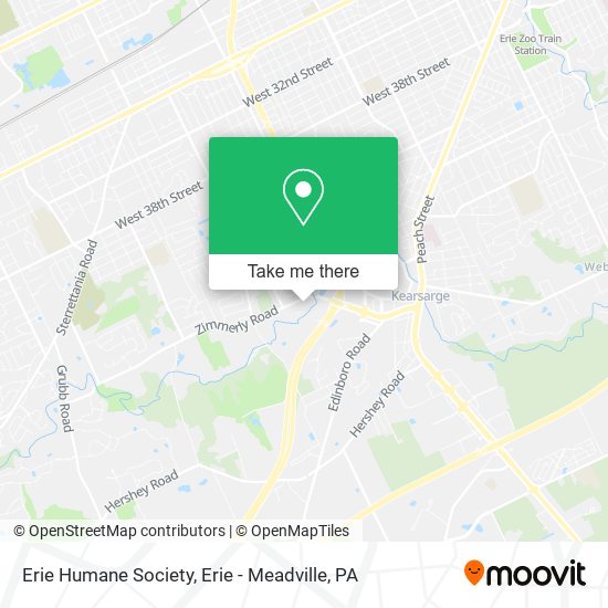 Erie Humane Society map
