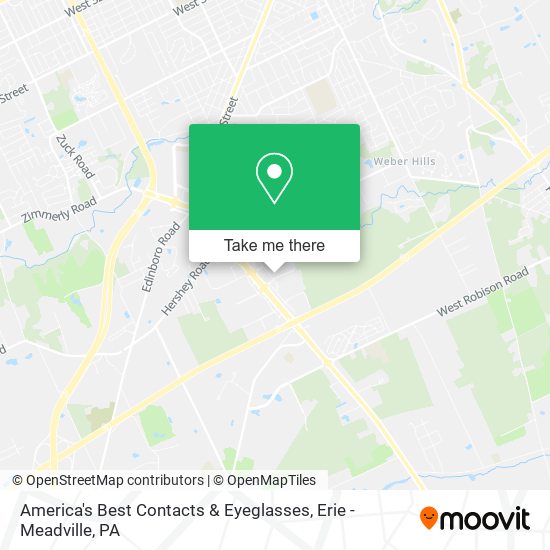 America's Best Contacts & Eyeglasses map