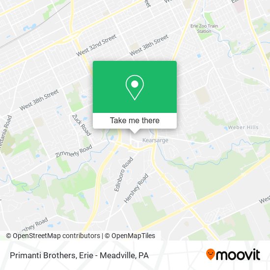 Primanti Brothers map
