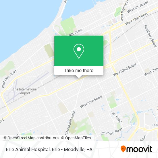 Mapa de Erie Animal Hospital