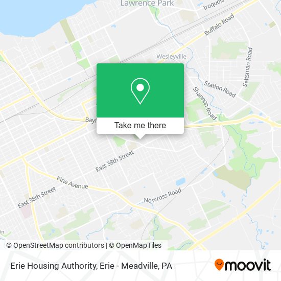 Erie Housing Authority map