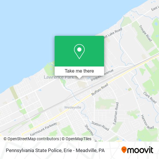 Mapa de Pennsylvania State Police