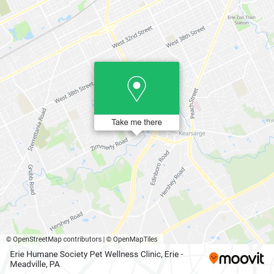 Erie Humane Society Pet Wellness Clinic map