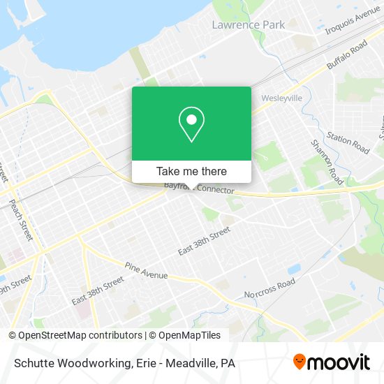 Schutte Woodworking map