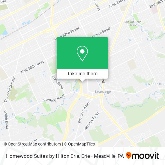 Mapa de Homewood Suites by Hilton Erie