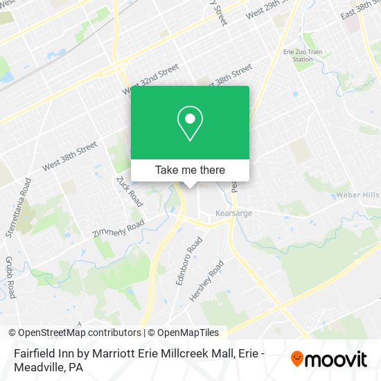 Mapa de Fairfield Inn by Marriott Erie Millcreek Mall