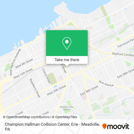Champion Hallman Collision Center map