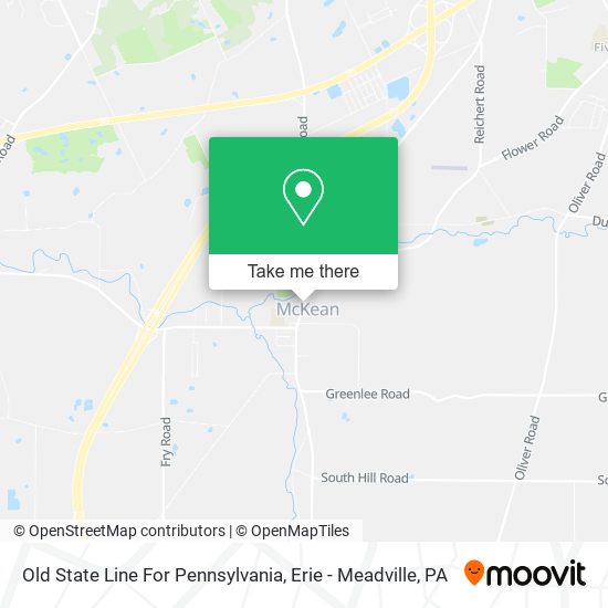 Mapa de Old State Line For Pennsylvania