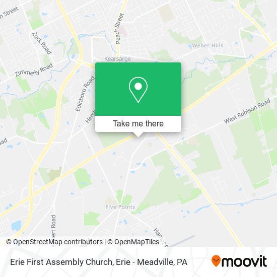 Erie First Assembly Church map
