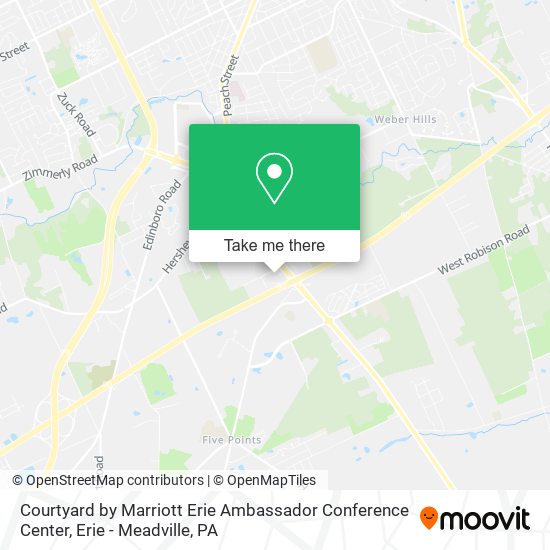 Courtyard by Marriott Erie Ambassador Conference Center map