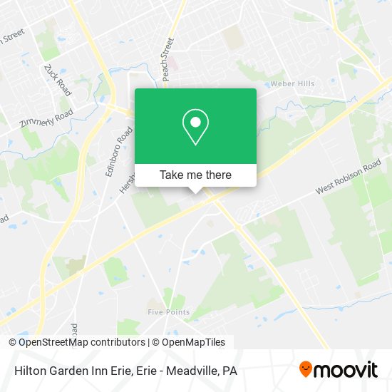 Hilton Garden Inn Erie map