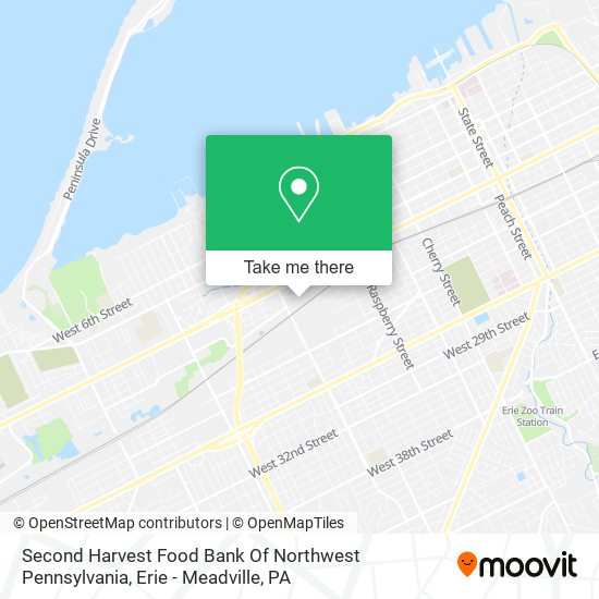 Second Harvest Food Bank Of Northwest Pennsylvania map