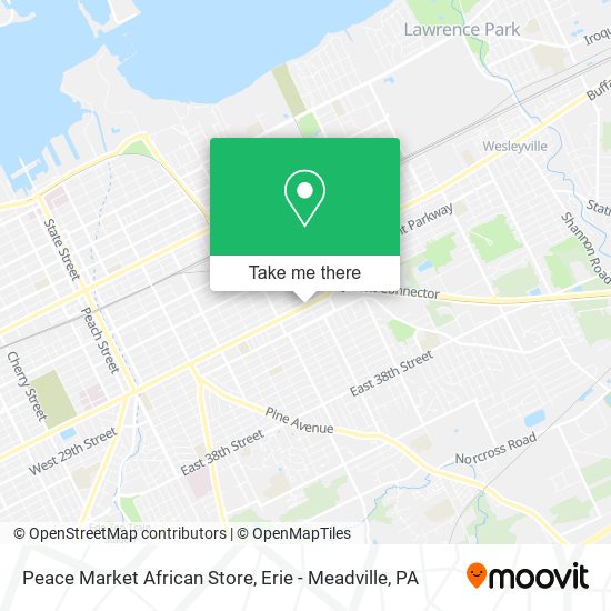 Mapa de Peace Market African Store