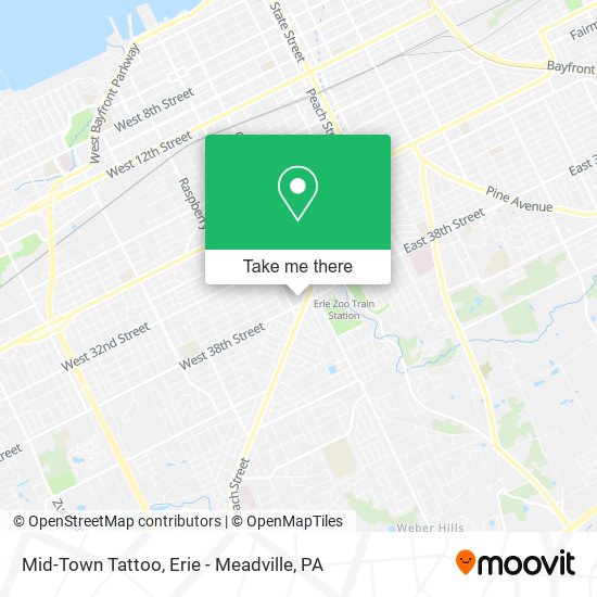 Mid-Town Tattoo map