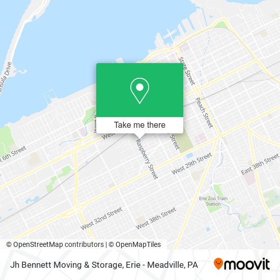 Jh Bennett Moving & Storage map