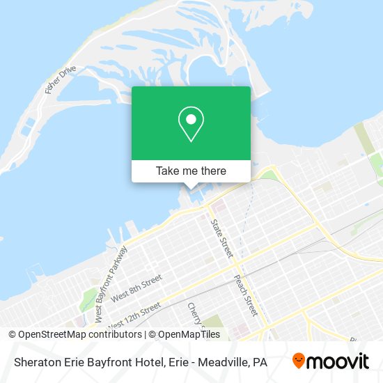 Sheraton Erie Bayfront Hotel map