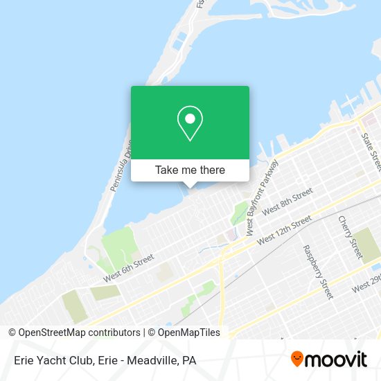Erie Yacht Club map