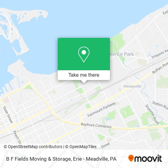 B F Fields Moving & Storage map