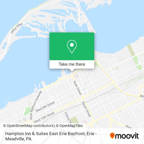 Hampton Inn & Suites East Erie Bayfront map