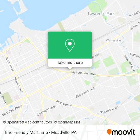 Erie Friendly Mart map