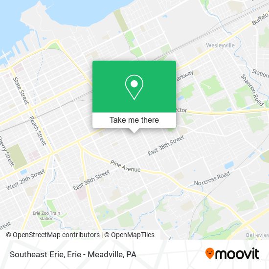 Southeast Erie map